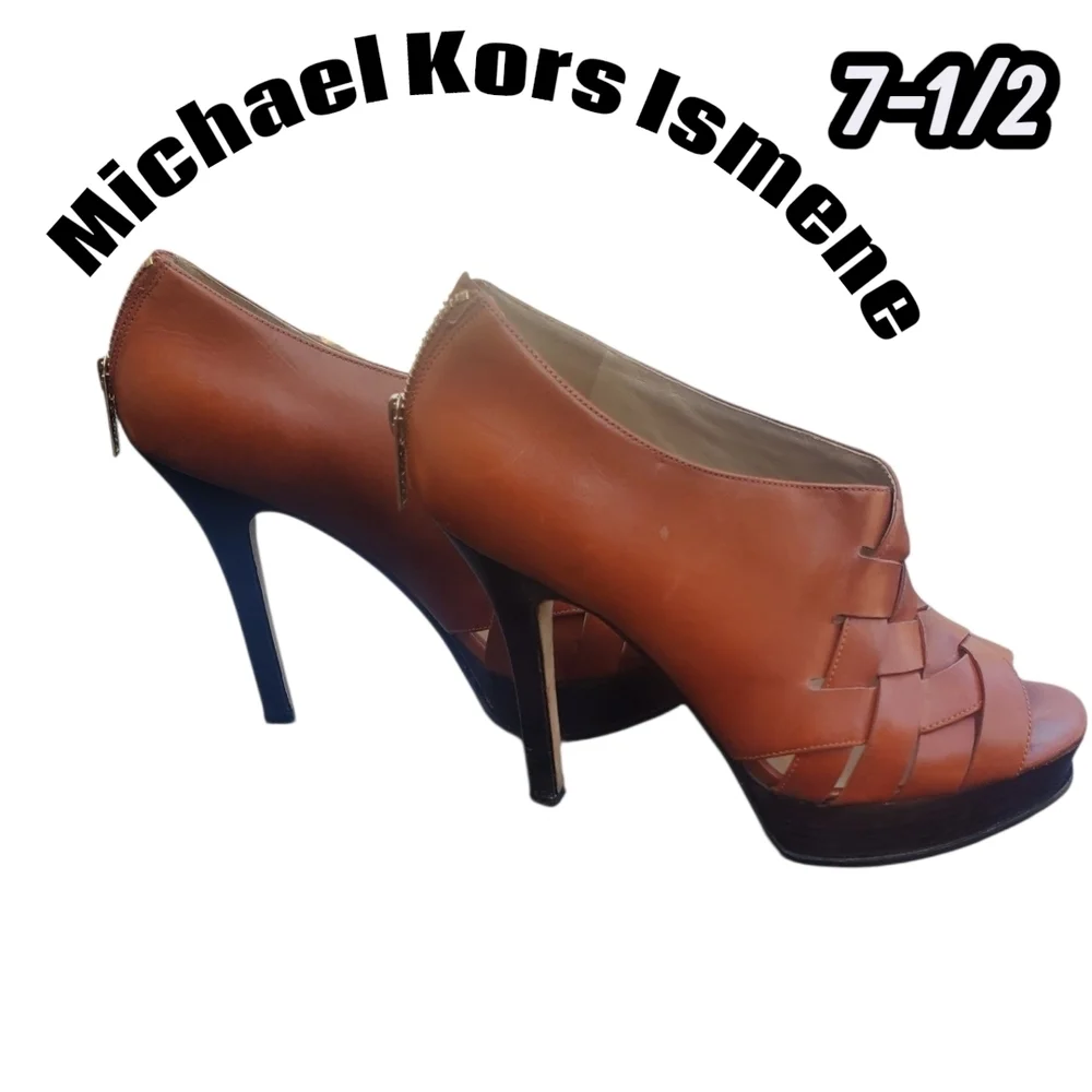 KORS Michael Kors Siletto Shoes Womens 7.5 Ismene Platform 5